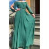 Rochie de ocazie din voal verde  lunga Afrodita
