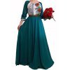 Rochie traditionala lunga verde smarald din voal vaporoasa Malina