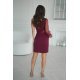 Rochie eleganta scurta burgundy mulata cu umar gol si maneca din paiete Seduction 4 - jojofashion.ro