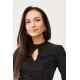 Rochie scurta neagra mulata cu maneca lunga si strassuri EvianR 4 - jojofashion.ro