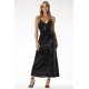 Rochie neagra din paiete tip furou lunga mulata Christa 5 - jojofashion.ro