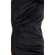 Rochie eleganta lunga neagra din satin cu floare pe umar LeilaN Rochie eleganta lunga neagra din satin cu floare pe umar LeilaN 5 - jojofashion.ro