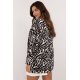 Sacou dama animal print zebra, negru alb, Haya Sacou dama animal print zebra, negru alb, Haya 4 - jojofashion.ro