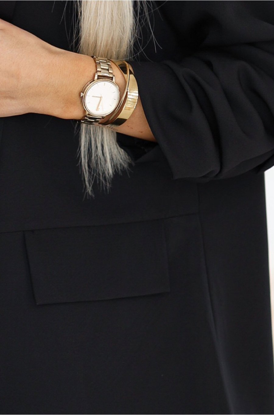 Sacou dama elegant clasic negru Nibaal Sacou dama elegant clasic negru Nibaal 4 - jojofashion.ro