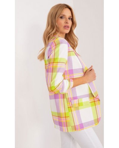 Sacou dama galben, in carouri, casual, Ezera1 Bluze dama, Sacou dama galben, in carouri, casual, Ezera1 - jojofashion.ro