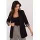 Sacou dama negru, elegant, cu manseta zebra print, Ikram1 Sacou dama negru, elegant, cu manseta zebra print, Ikram1 2 - jojofashion.ro