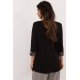 Sacou dama negru, elegant, cu manseta zebra print, Ikram1 Sacou dama negru, elegant, cu manseta zebra print, Ikram1 4 - jojofashion.ro