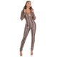 Salopeta snake print maro WetLook Ornella 2 - jojofashion.ro