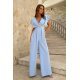 Salopeta eleganta evazata vascoza baby blue Ryoko Salopeta eleganta evazata vascoza baby blue Ryoko 2 - jojofashion.ro