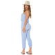 Salopeta dama baby blue, cu umerii goi, bandeau, Lorette 5 - jojofashion.ro