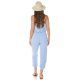 Salopeta dama baby blue, cu umerii goi, bandeau, Lorette 6 - jojofashion.ro