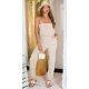 Salopeta bej, cu umerii goi, bandeau, Lorette Salopeta bej, cu umerii goi, bandeau, Lorette 2 - jojofashion.ro