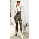 Salopeta dama camuflaj kaki, din bumbac, cu bretele, Eida Salopeta dama camuflaj kaki, din bumbac, cu bretele, Eida 2 - jojofashion.ro