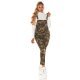 Salopeta dama camuflaj kaki, din bumbac, cu bretele, Eida Salopeta dama camuflaj kaki, din bumbac, cu bretele, Eida 7 - jojofashion.ro