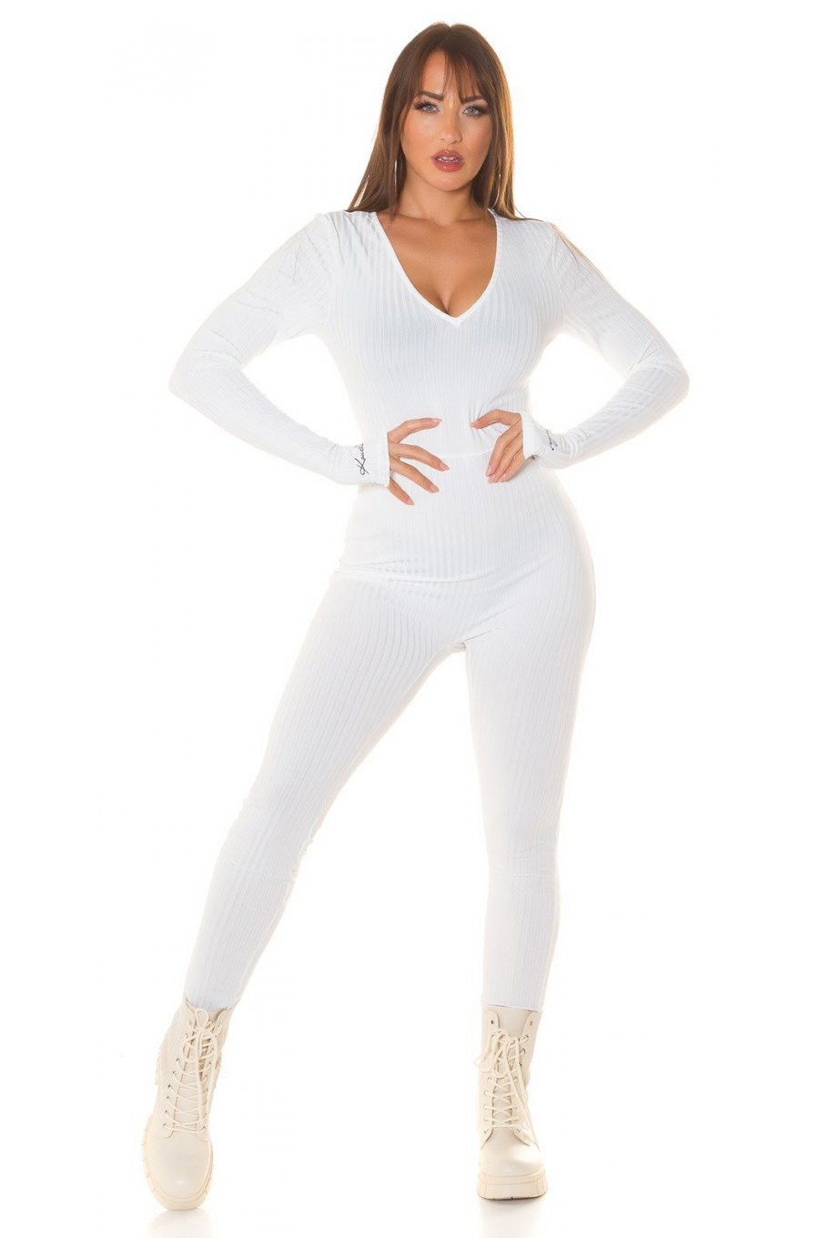 Salopeta casual, alba, mulata, cu maneca lunga, Atanasia Salopeta casual, alba, mulata, cu maneca lunga, Atanasia 1 - jojofashion.ro