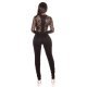 Salopeta dama catsuit mulata, neagra, dantela, cu maneca lunga, Kourtney 3 - jojofashion.ro