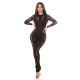 Salopeta dama catsuit mulata, neagra, dantela, cu maneca lunga, Kourtney 5 - jojofashion.ro