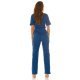 Salopeta de blugi, din denim, bleu, cu fermoar si buzunare, Esmee Salopeta de blugi, din denim, bleu, cu fermoar si buzunare, Esmee 4 - jojofashion.ro