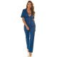 Salopeta de blugi, din denim, bleu, cu fermoar si buzunare, Esmee Salopeta de blugi, din denim, bleu, cu fermoar si buzunare, Esmee 6 - jojofashion.ro