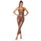 Salopeta de club, maro, din piele eco, mulata, Viky 6 - jojofashion.ro