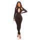 Salopeta de club neagra mulata cu decolteu in romb Zekes Salopeta de club neagra mulata cu decolteu in romb Zekes 2 - jojofashion.ro