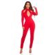 Salopeta de club rosie mulata cu decolteu in romb Zekes Salopeta de club rosie mulata cu decolteu in romb Zekes 2 - jojofashion.ro