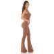Salopeta eleganta, caramel, evazata, Phoebe Salopeta eleganta, caramel, evazata, Phoebe 7 - jojofashion.ro