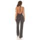 Salopeta eleganta evazata, neagra cu glitter argintiu, Judy Salopeta eleganta evazata, neagra cu glitter argintiu, Judy 4 - jojofashion.ro