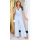 Salopeta dama eleganta evazata, baby blue, petrecuta, Julye 2 - jojofashion.ro