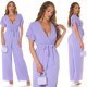 Salopeta dama eleganta evazata, lila, petrecuta, Julye Salopeta dama eleganta evazata, lila, petrecuta, Julye 7 - jojofashion.ro
