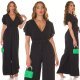 Salopeta eleganta evazata, neagra, petrecuta, Julye Salopeta eleganta evazata, neagra, petrecuta, Julye 7 - jojofashion.ro