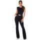 Salopeta eleganta evazata neagra Phoebe Salopeta eleganta evazata neagra Phoebe 2 - jojofashion.ro