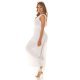 Salopeta dama eleganta evazata, plisata, alba, petrecuta, Shanya Salopeta dama eleganta evazata, plisata, alba, petrecuta, Shanya 5 - jojofashion.ro