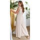 Salopeta dama eleganta evazata, plisata, bej, petrecuta, Shanya Salopeta dama eleganta evazata, plisata, bej, petrecuta, Shanya 3 - jojofashion.ro