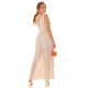 Salopeta dama eleganta evazata, plisata, bej, petrecuta, Shanya Salopeta dama eleganta evazata, plisata, bej, petrecuta, Shanya 5 - jojofashion.ro