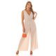 Salopeta dama eleganta evazata, plisata, bej, petrecuta, Shanya Salopeta dama eleganta evazata, plisata, bej, petrecuta, Shanya 6 - jojofashion.ro