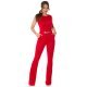 Salopeta eleganta evazata rosie Phoebe 2 - jojofashion.ro
