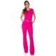 Salopeta eleganta evazata roz Phoebe Salopeta eleganta evazata roz Phoebe 2 - jojofashion.ro