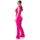 Salopeta eleganta evazata roz Phoebe Salopeta eleganta evazata roz Phoebe 3 - jojofashion.ro