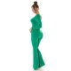 Salopeta eleganta, evazata, verde, din nylon, Nikola Salopeta eleganta, evazata, verde, din nylon, Nikola 4 - jojofashion.ro
