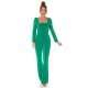 Salopeta eleganta, evazata, verde, din nylon, Nikola Salopeta eleganta, evazata, verde, din nylon, Nikola 5 - jojofashion.ro