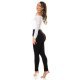 Salopeta eleganta neagra cu dantela alba Tamia Salopeta eleganta neagra cu dantela alba Tamia 3 - jojofashion.ro