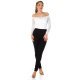 Salopeta eleganta neagra cu dantela alba Tamia Salopeta eleganta neagra cu dantela alba Tamia 5 - jojofashion.ro