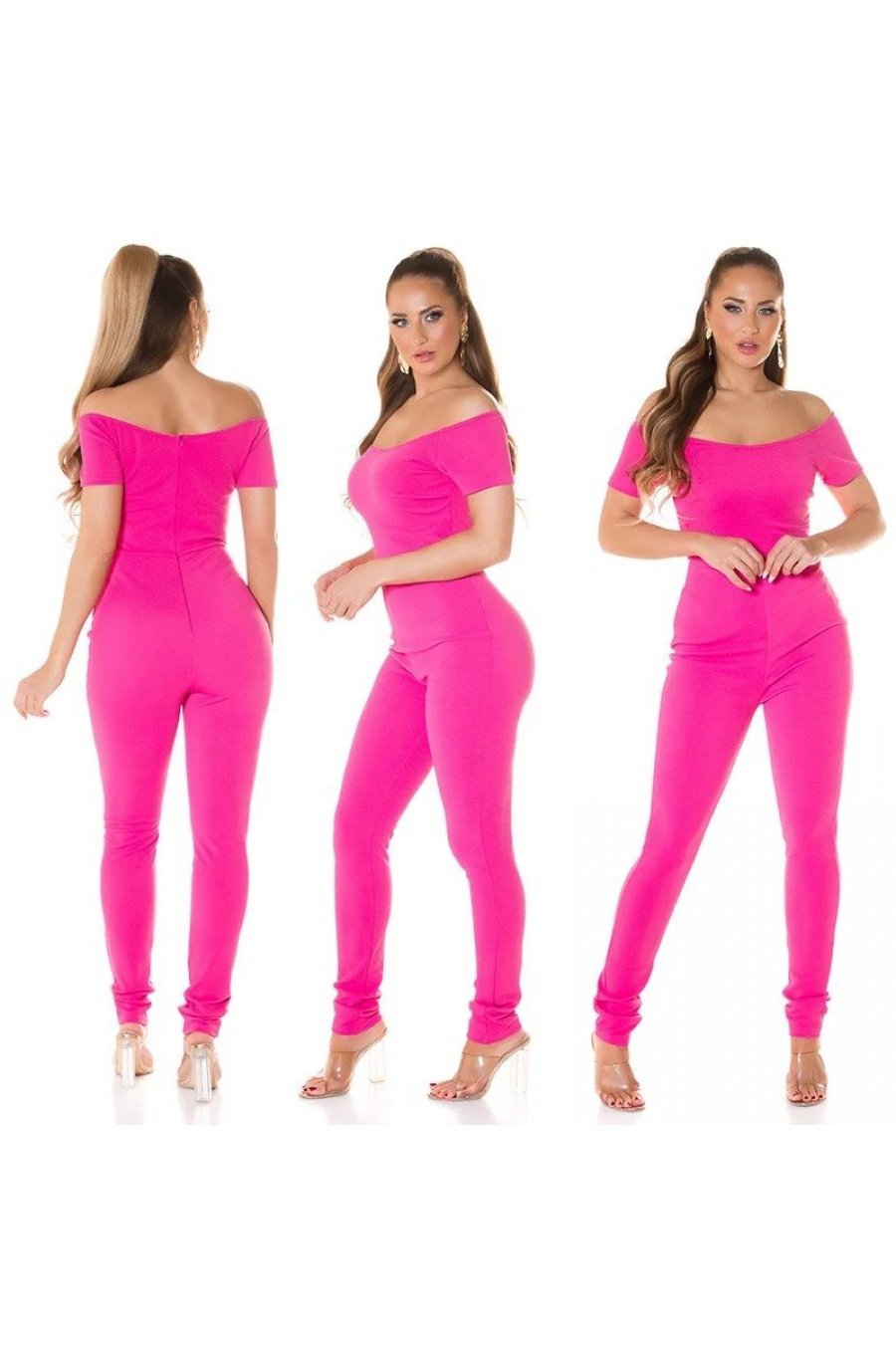 Salopeta eleganta roz mulata Cristela 5 - jojofashion.ro