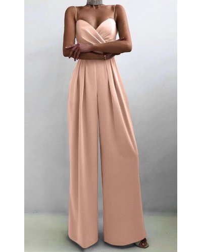 Salopeta dama eleganta roz pal, evazata, Kaya Salopete dama, Salopeta dama eleganta roz pal, evazata, Kaya - jojofashion.ro
