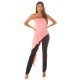 Salopeta eleganta, roz somon, cu peplum si umeri goi, asimetrica, Justyne 8 - jojofashion.ro