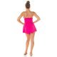 Salopeta dama eleganta scurta, roz, cu bretele metalice, Nivia Salopeta dama eleganta scurta, roz, cu bretele metalice, Nivia 3 - jojofashion.ro
