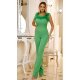 Salopeta eleganta verde cu puf Mikella Salopeta eleganta verde cu puf Mikella 2 - jojofashion.ro