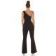 Salopeta dama evazata, neagra, cu un umar gol, Kinza Salopeta dama evazata, neagra, cu un umar gol, Kinza 6 - jojofashion.ro