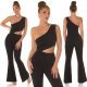 Salopeta dama evazata, neagra, cu un umar gol, Kinza Salopeta dama evazata, neagra, cu un umar gol, Kinza 8 - jojofashion.ro